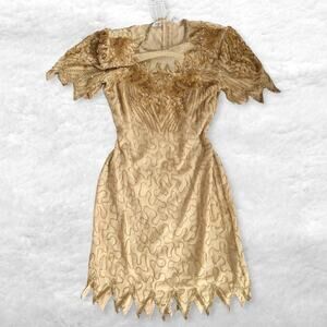 nwt vintage scala beaded mini dress